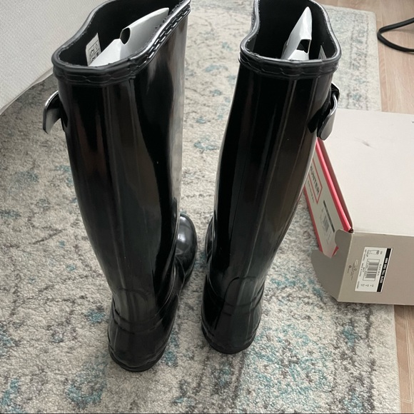 Hunter Original Tall Gloss Black Rain Boots - Picture 5 of 6